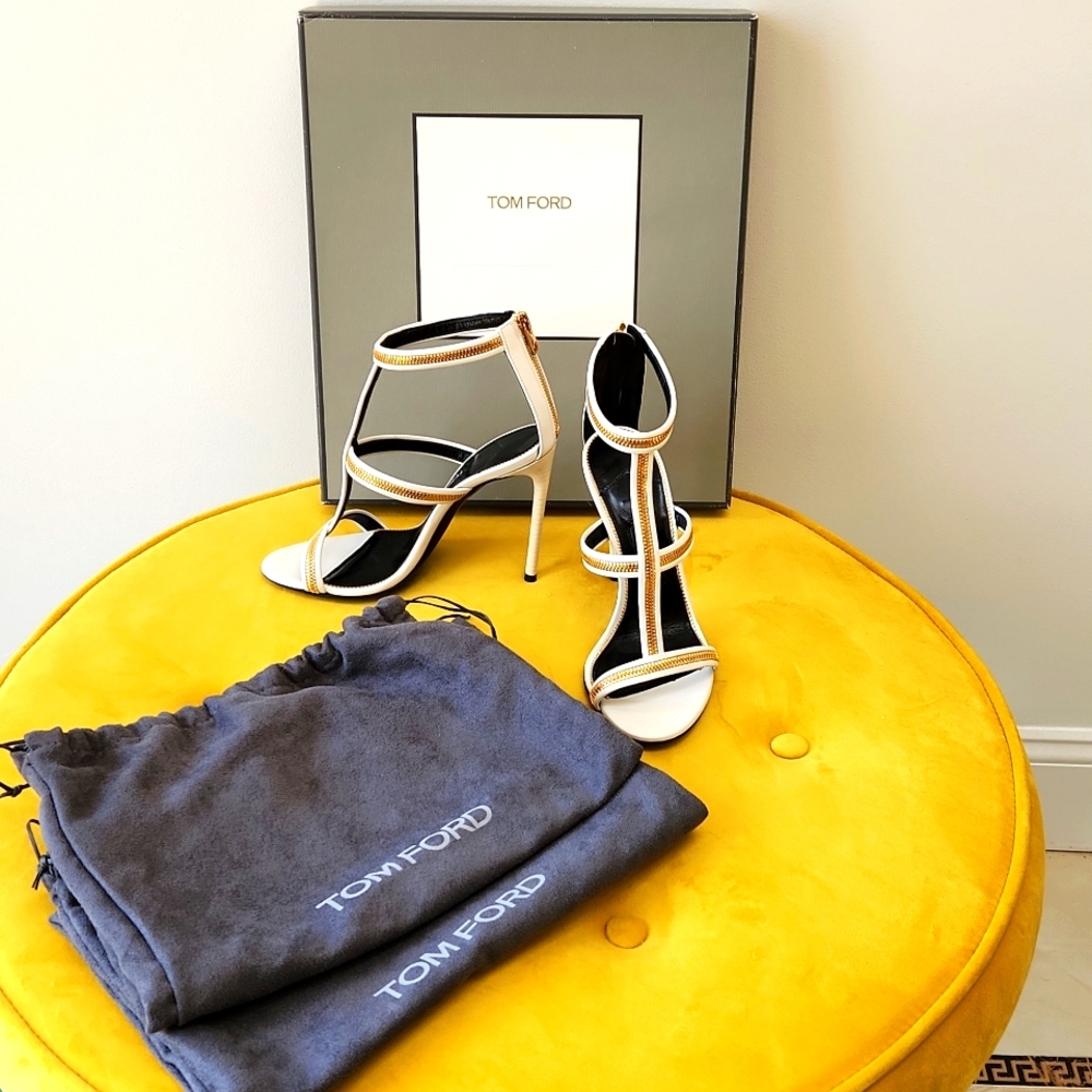 TOM FORD T-STRAP ZIPPER SANDAL